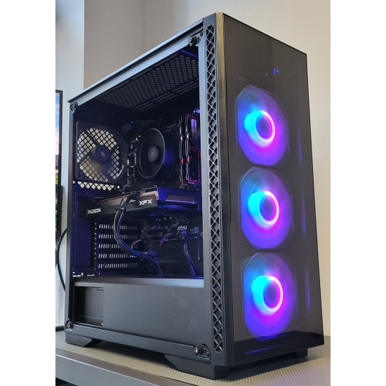 Używany Komputer do gier także Battlefield 6  MATREXX 50 R5 5600 16GB DDR4 RX 6600 8GB SSD 512GB  650W W11Pro